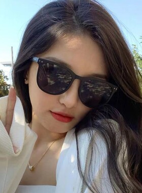 香蕉下折叠气垫墨镜女新款夏防晒太阳眼镜男潮开车大圆脸