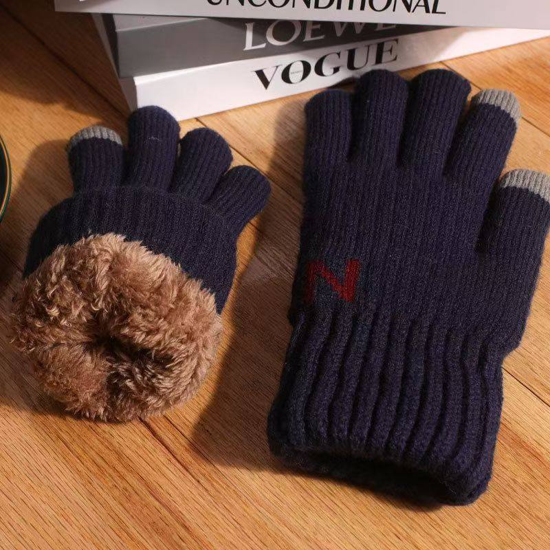 棉手套男冬季新款毛线触屏加绒加厚大童东北零下30度保暖手套冬天,淘宝优惠券,粉丝福利购,淘宝优惠卷