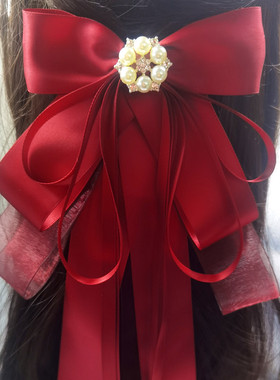 发饰古风汉服蝴蝶结流苏手工制作