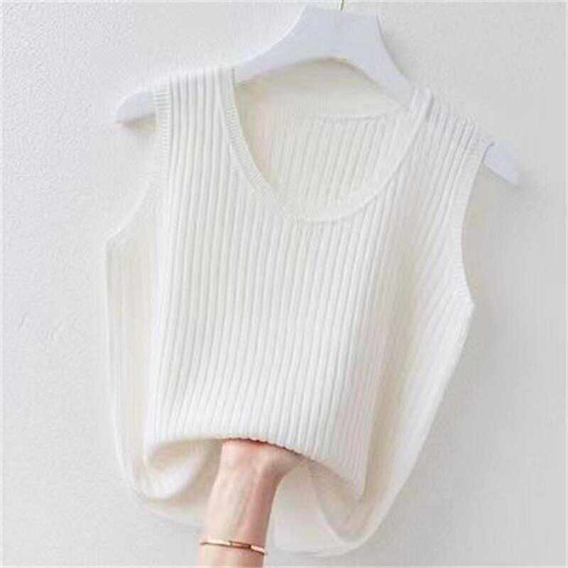 大码冰丝圆领吊带背心女夏韩版百搭无袖内搭针织打底衫外穿上衣女,淘宝优惠券,粉丝福利购,淘宝优惠卷