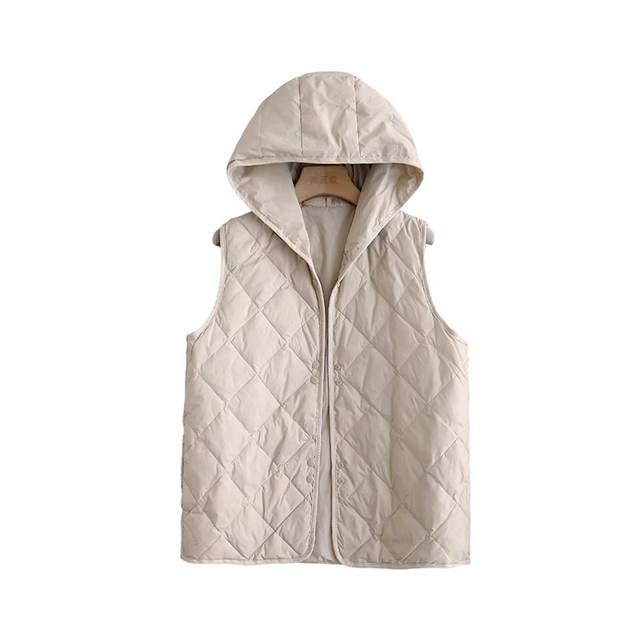 Winter down cotton jacket for women's versatile hooded vest jacket for short and thin horse clamped cotton jacket~ clearance spot