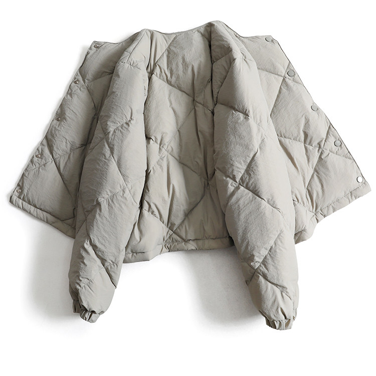 清仓外贸~高级白 日系菱格短款羽绒棉服女冬季保暖面包服百搭外套,淘宝优惠券,粉丝福利购,淘宝优惠卷