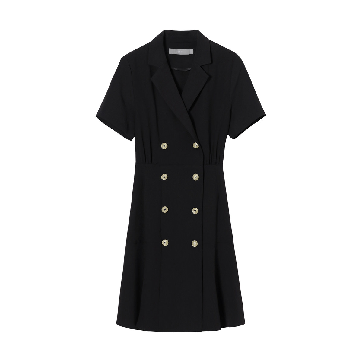 对白西装式连衣裙2020新款夏季短裙 对白连衣裙