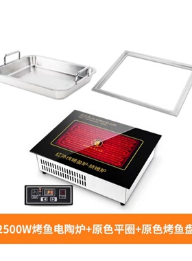 越帝商用嵌入式烤鱼炉2500W