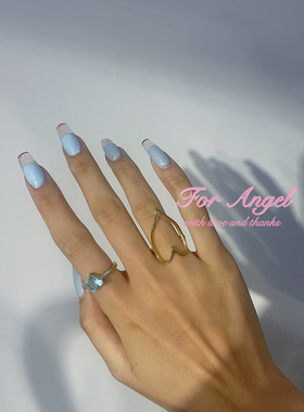 钛钢镀金戒指甜美简约镂空爱心