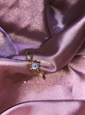 forangel/日本轻奢镀14K金锆石