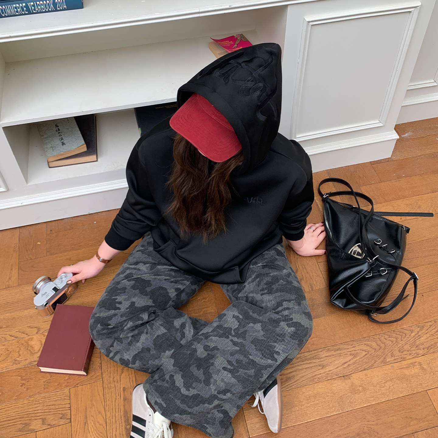 YUZI 鱼子连帽卫衣女大码休闲慵懒风宽松百搭套头纯色长袖上衣,淘宝优惠券,粉丝福利购,淘宝优惠卷