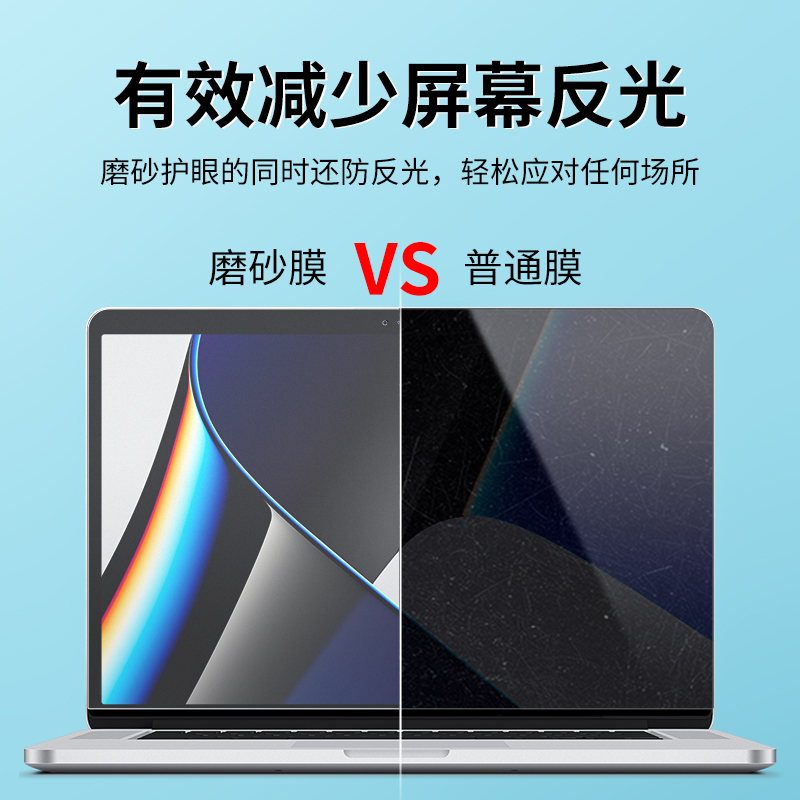 适用于苹果笔记本电脑屏幕膜Macbook Air13.6寸保护贴膜2022新款air13.3高清防刮15.4防蓝光护眼16寸防反光膜 - 图0