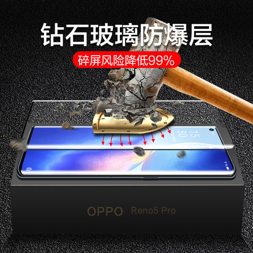 适用opporeno5pro钢化膜reno6/10/11pro手机5/6/9pro+防窥膜全屏reno4/3pro曲面覆盖oppo曲屏por十防偷窥贴膜 - 图3