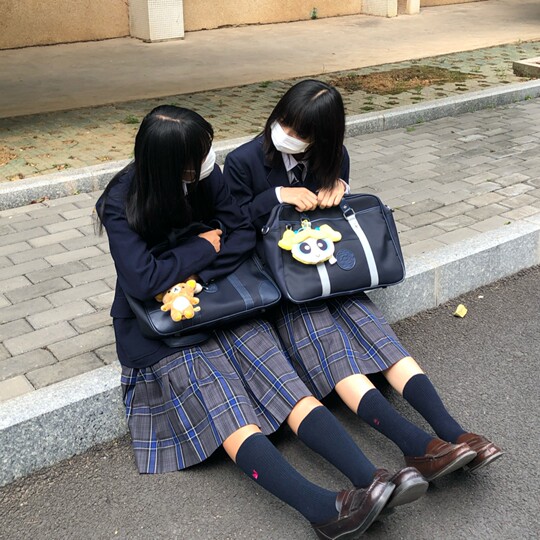 A letter jk plaid skirt Lan school offerings