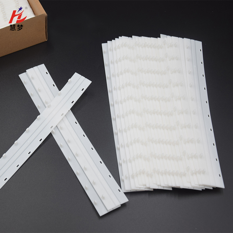 Fold-resistant binding strip ten-hole punched pvc plastic