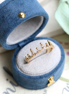 砂糖钻石山脉戒指纯银日系女