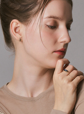 极光森林水晶拉长石树叶戒指套装