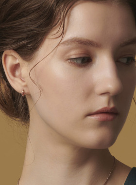 女纯银日系石榴石戒指