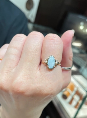 恋恋笔记本戒指水晶海纹石日系