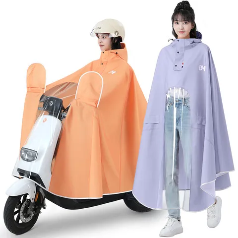 雨披备美电动车雨衣防暴雨2023全身新款长款摩托男女款电瓶车 - 图0