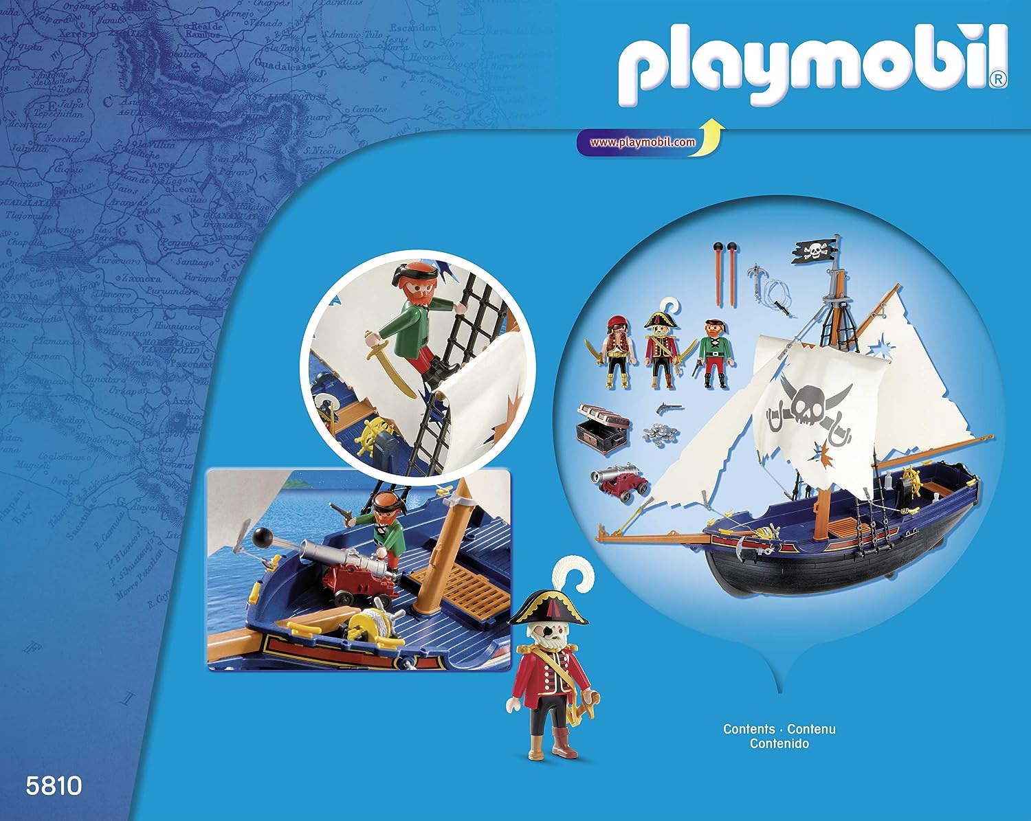 【授权经销商】playmobil摩比世界5810海盗船男孩生日礼物包邮-图0