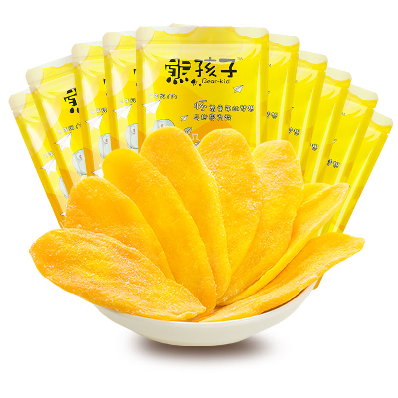 熊孩子120g*10包大礼包送礼芒果干 熊孩子食品芒果干