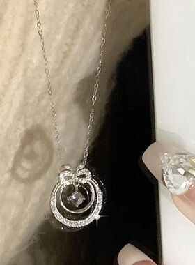 月光蝴蝶花环项链女ins轻奢甜美高级色气质小众颈链圣诞节