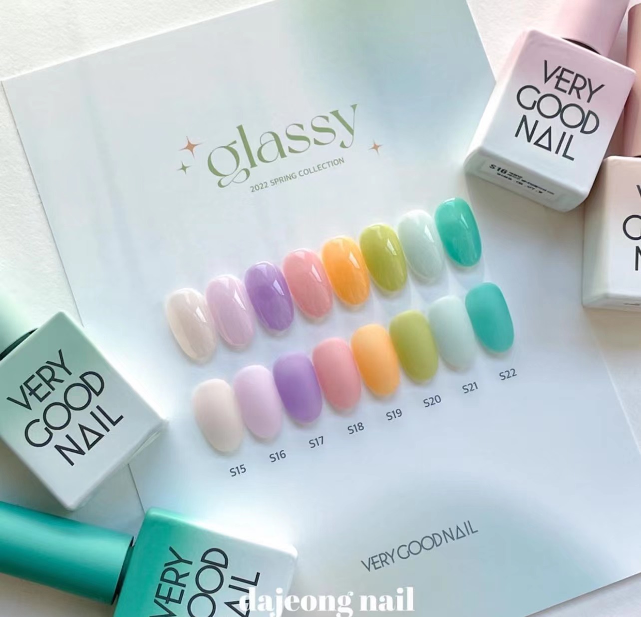 2022 春季新色 韩国专业美甲品牌VERY GOOD NAIL Glassy冰透色系 - 图1