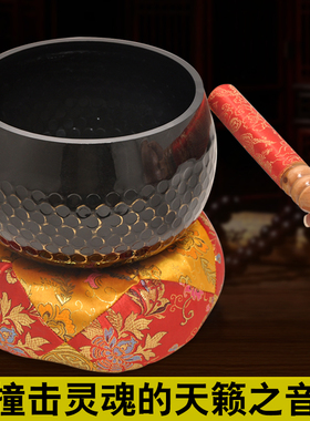 静心佛音转经碗引罄寺庙垫子铜磬