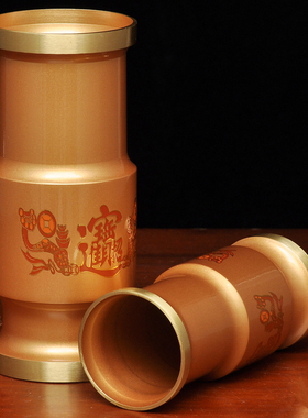 黄铜香筒招财香桶上香装香放香