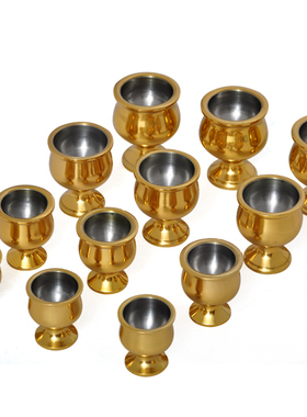 黄铜中式客厅高级敬神佛堂圣水杯