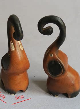 爱心摆件客厅酒柜泰国小象工艺品