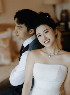 hefang925纯银何方蝴蝶结丝带项链耳钉戒指婚礼分享优雅高奢品女