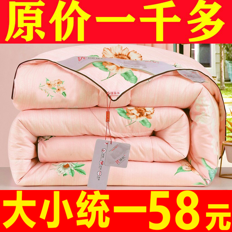 100%正品长丝被子加厚保暖冬被春秋被空调单人学生宿舍双人棉被芯,淘宝优惠券,粉丝福利购,淘宝优惠卷