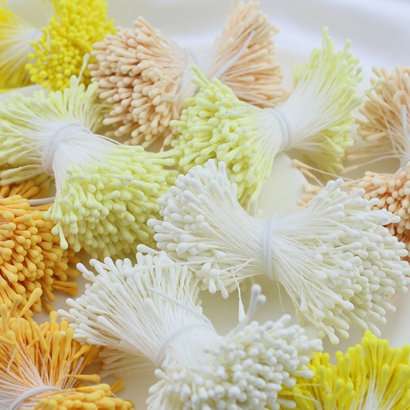 饰品配件diy缠花扭扭棒花芯石膏花芯发簪花心花蕊仿真花芯 - 图1