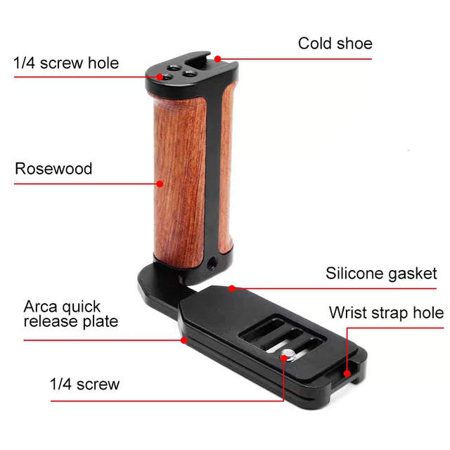 Universal SLR mirrorless camera left handle L plate handheld shooting vertical shot stabilizer camera rabbit cage Vlog