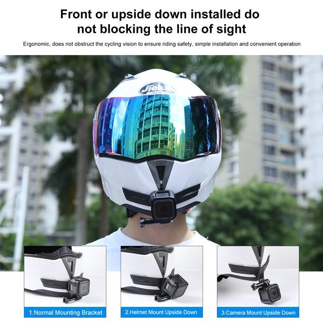 PULUZ Fat Cow motorcycle helmet chin bracket gopro sports camera bracket riding mobile phone shooting