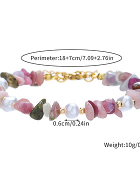 国风复古青金石施家珍珠手链气质天然石珍珠手链不锈钢手串不褪色