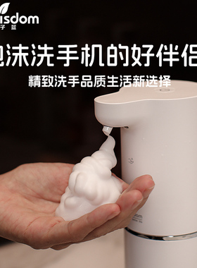叶子蓝白桃泡沫洗手液儿童家用