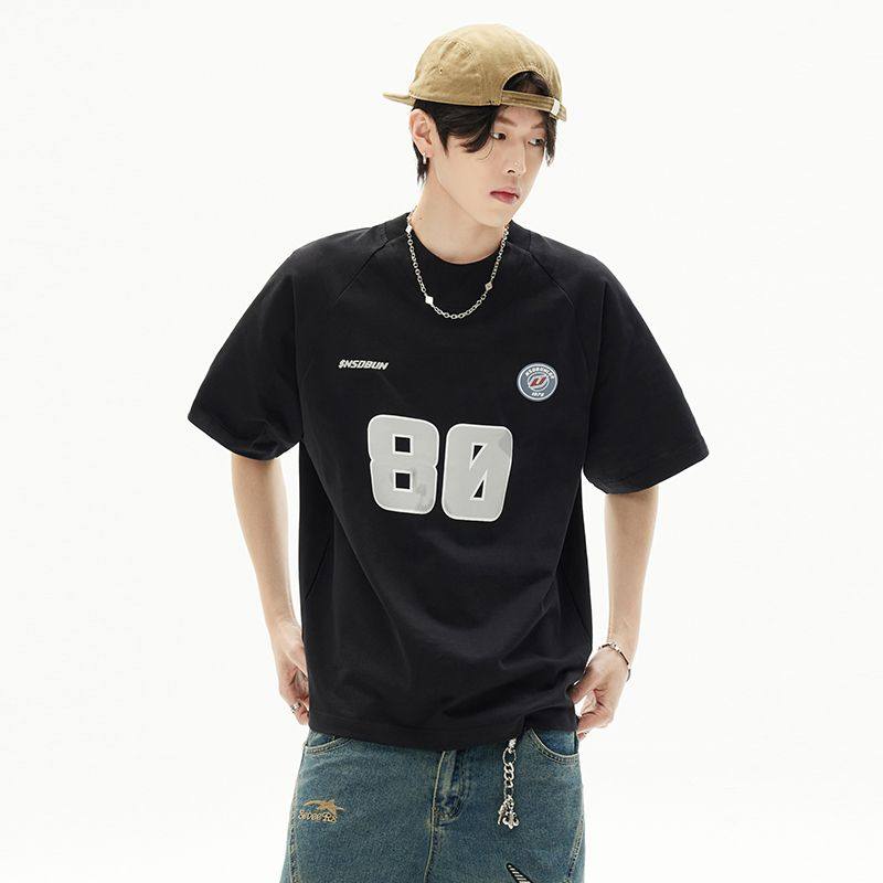 美式复古字母印花短袖t恤女春夏新宽松情侣运动落肩上衣ins男,淘宝优惠券,粉丝福利购,淘宝优惠卷