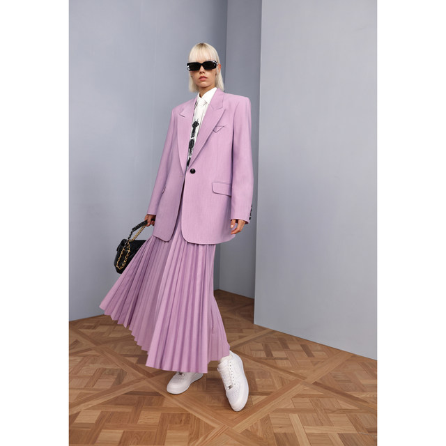 NancyCavally High Density Plain Weave Linen Midi Skirt