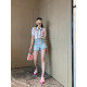 ໂສ້ງຂາສັ້ນ NancyCavally vintage ສອງດ້ານ