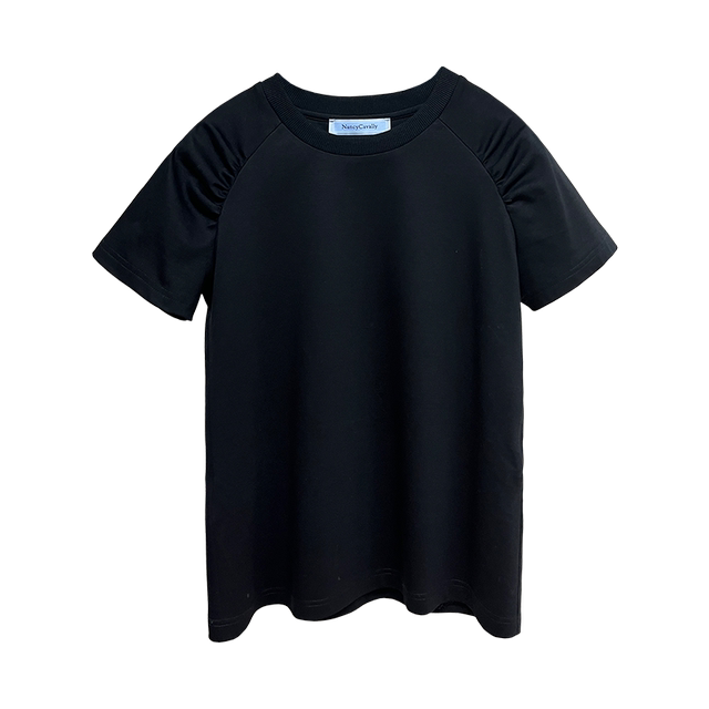 NancyCavally Pressed Raglan Sleeve T-Shirt Solid