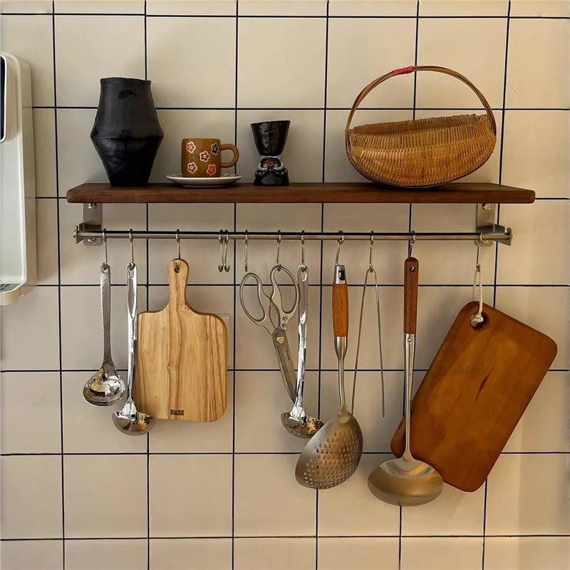 厨房勺子挂架置物架免打孔锅刀铲子收纳不锈钢置物架挂钩厨具壁挂,淘宝优惠券,粉丝福利购,淘宝优惠卷