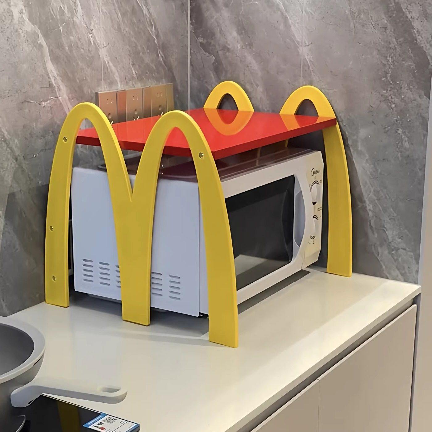 微波炉置物架厨房台面多功能电饭锅烤箱支架省空间家用双层收纳架,淘宝优惠券,粉丝福利购,淘宝优惠卷