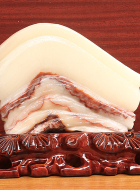 19*16*2cm1259g天然石材奇石摆件猪肉石五花肉桌面装饰雕刻石摆件