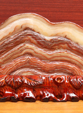 29*23*5cm5617g天然石材奇石摆件猪肉石五花肉桌面装饰雕刻石摆件