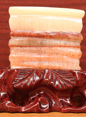 14*13*5cm1385g天然石材奇石摆件猪肉石五花肉桌面装饰雕刻石摆件