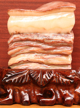 15*17*5cm2192g天然石材奇石摆件猪肉石五花肉桌面装饰雕刻石摆件