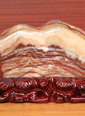 22*17*2cm1495g天然石材奇石摆件猪肉石五花肉桌面装饰雕刻石摆件