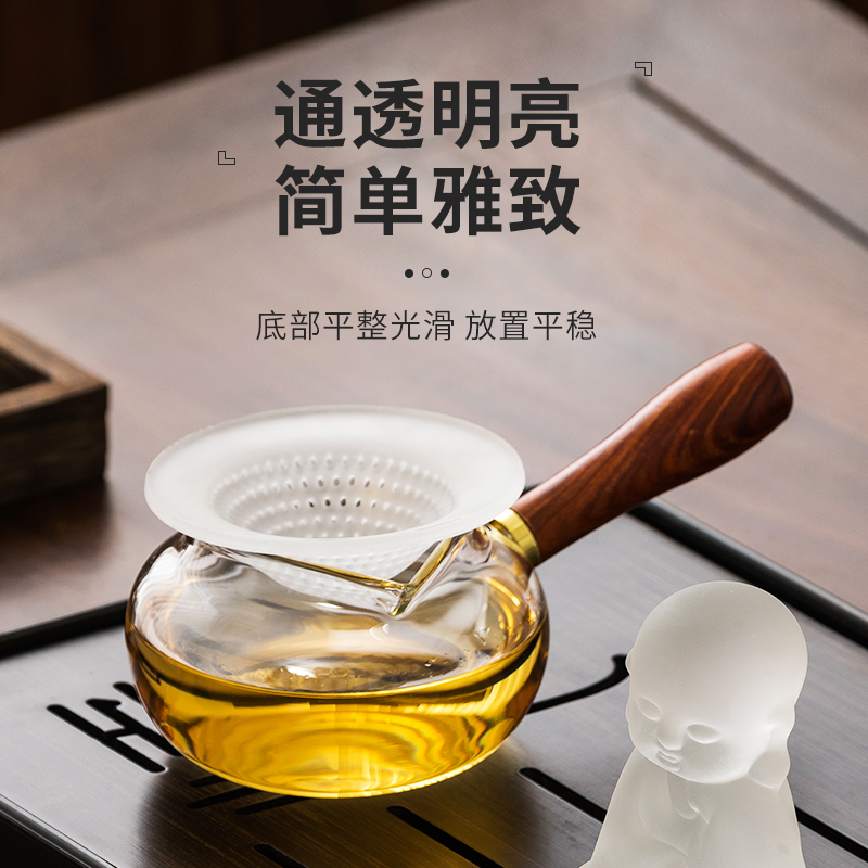 小和尚茶漏茶滤泡茶神器玻璃茶水分离隔网茶具配件茶杯茶叶过滤器 - 图2