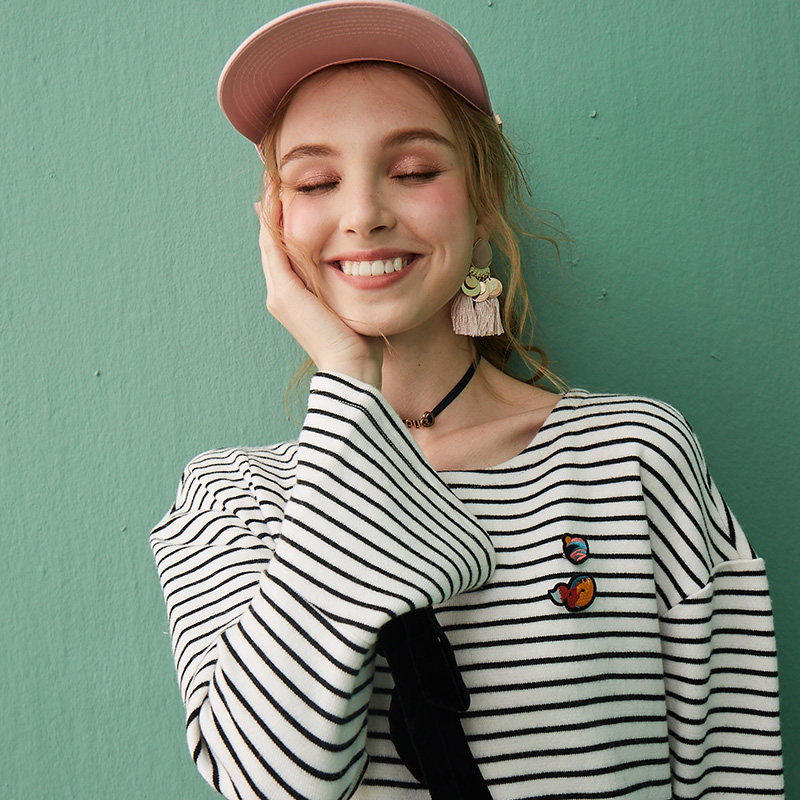 十月妈咪孕妇薄款针织条纹可t恤 旭申母婴T恤