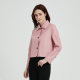 Moxuan short pink leather jacket small