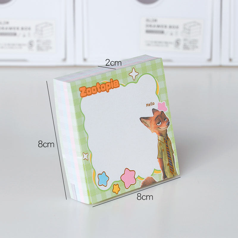 疯狂动物城便签200张加厚纸砖可爱学生留言便条纸卡通记事小本子,淘宝优惠券,粉丝福利购,淘宝优惠卷